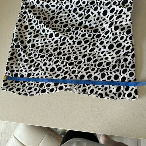 Vintage DBA-LA Sun Dress Overlap Wrap Tie Body Flattering Size S Black & White - Picture 12 of 15